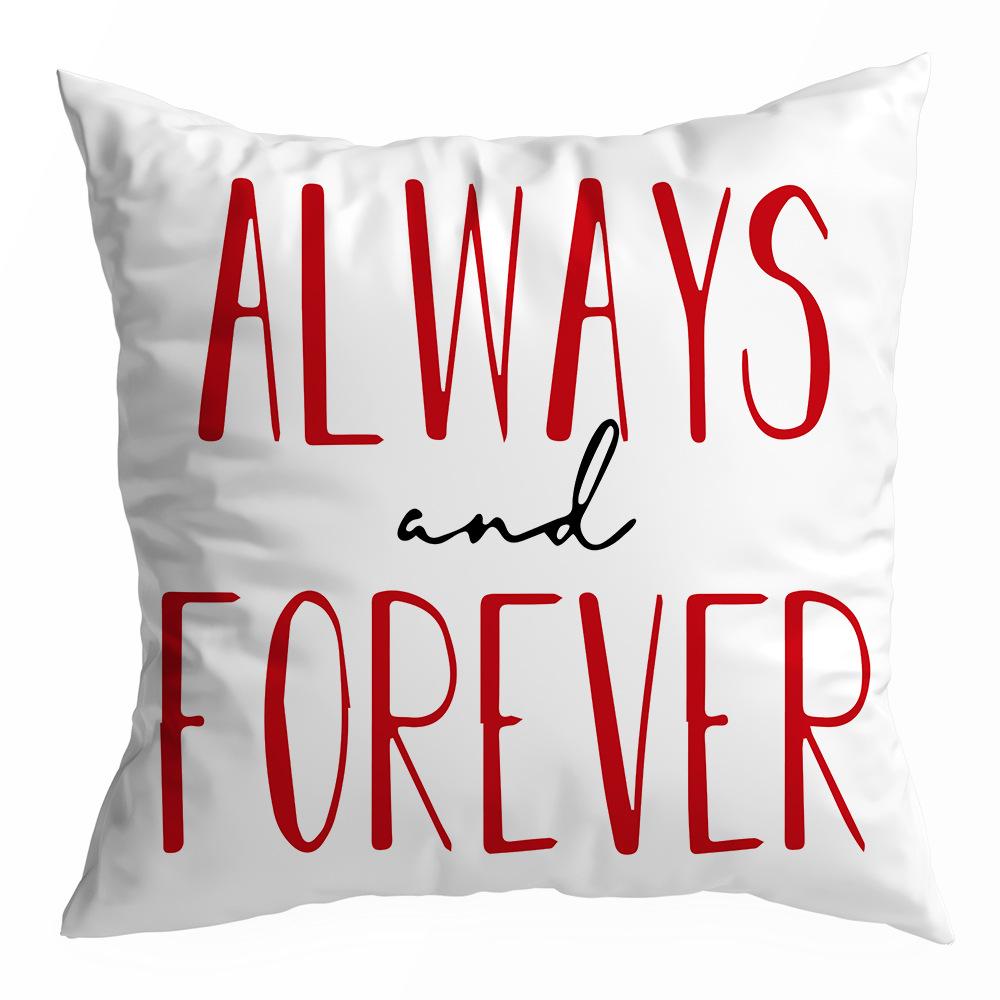 Наволочка на День святого Валентина, Бархат "персиковая кожа", Принт "сердце", Домашний текстиль, Наволочка на диванную подушку, Подушка для поясницы и спины в машину