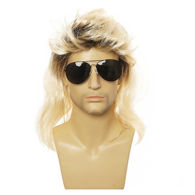 Мужской набор аксессуаров для костюма в стиле диско 80-х Женский набор для костюма хиппи Кудрявый парик Ожерелье Солнцезащитные очки для тематической вечеринки в стиле диско