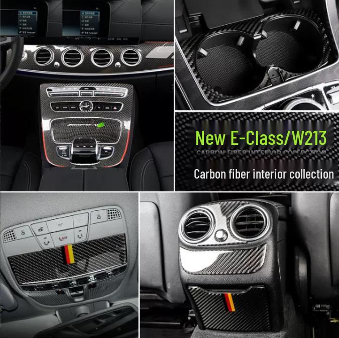 Mercedes-Benz E-Class Carbon Fiber Interior Center Console Air Outlet Decor Epoxy