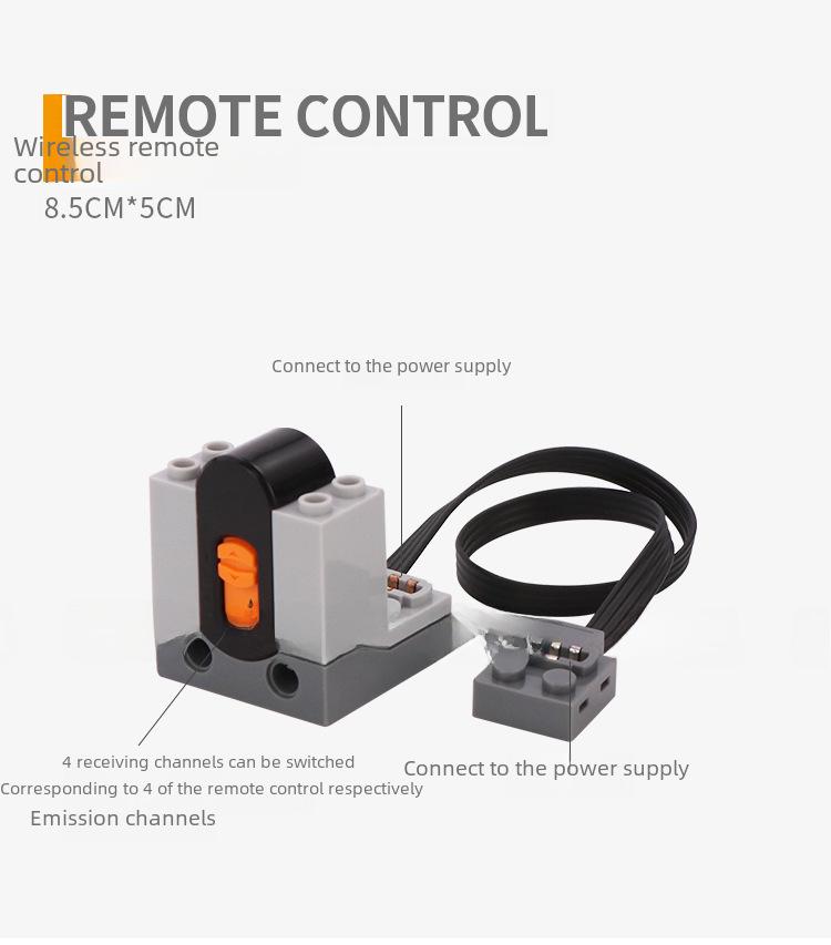 Совместимые с Lego строительные блоки FP Tech: Сборка двигателя MOC с пультом ДУ 8885 и приемником 8884