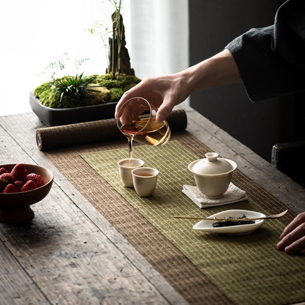 Heat Insulation Japanese Tea Flag Vintage Desktop Protective Mat Tea Cloth Home