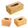 F26C Rectangle Bamboo Tissue Holder Lightweight Napkin Dispenser Easy Cleaning Utility Paper Organizer Dustproof for Tabletop