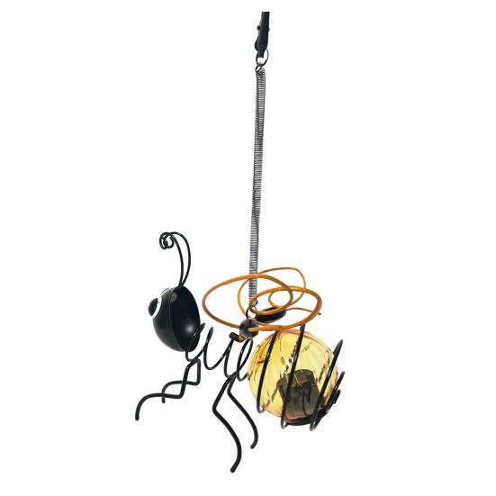 Лампа-имитатор насекомых, подвесная лампа на солнечных батареях для украшения сада, светодиодная наружная лампа-насекомое с пружинами, солнечные гирлянды