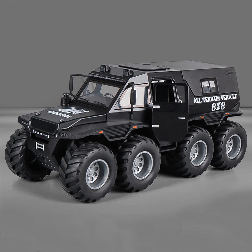 1/24 масштаб Avtoros Shaman 8x8 ATV, металлические литые под давлением игрушки из сплава, модели автомобилей, грузовики для мальчиков, детские транспортные средства, хобби и коллекция