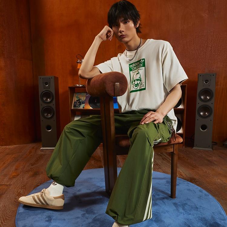 adidas Оригинальная футболка Stan Smith Белая Зеленая JH1223
