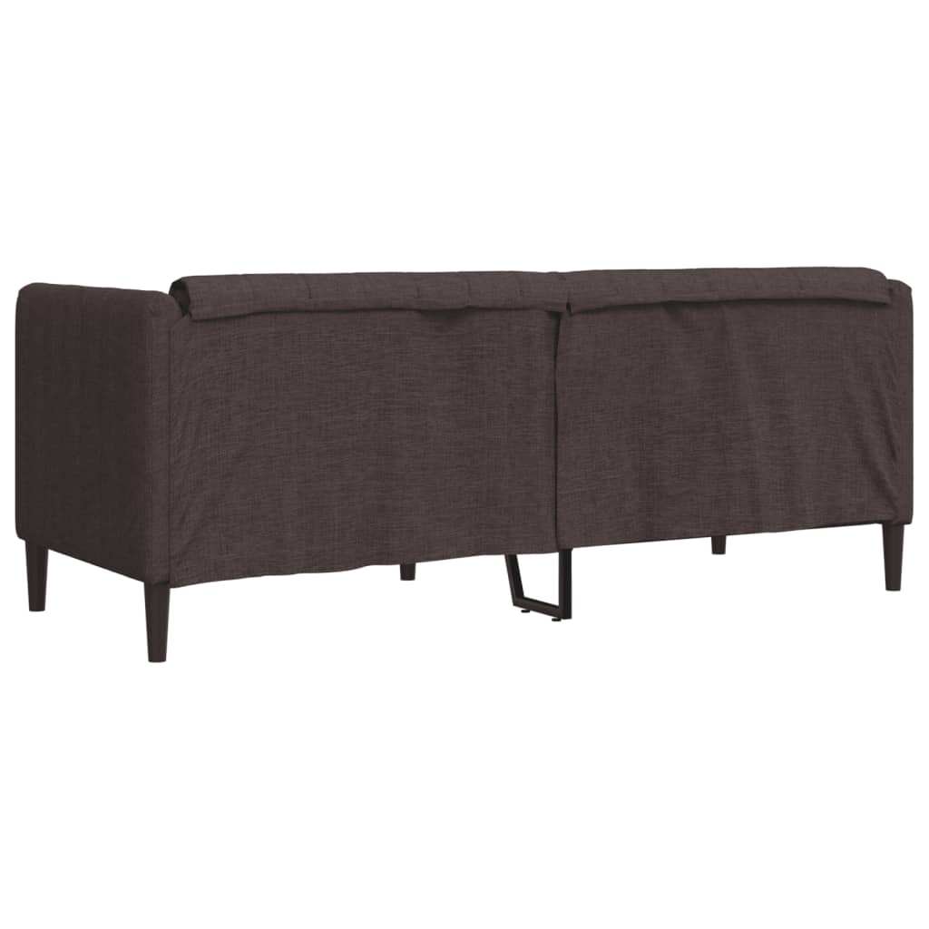 2 Seater Sofa in Dark Brown Fabric