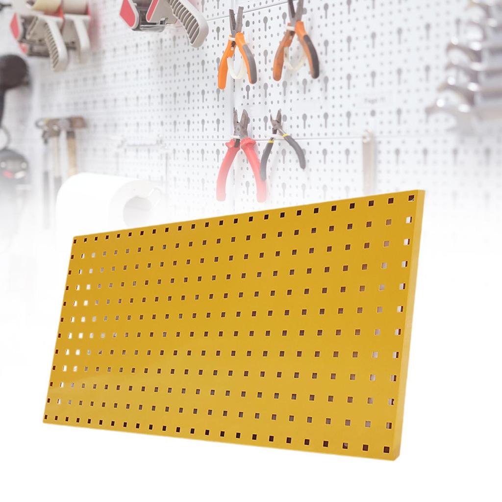 Настенный органайзер Pegboard, настенная панель Pegboard, металлическая, экономящая пространство, универсальная, 35,43 дюйма x 17,72 дюйма, организация гаража для мастерской