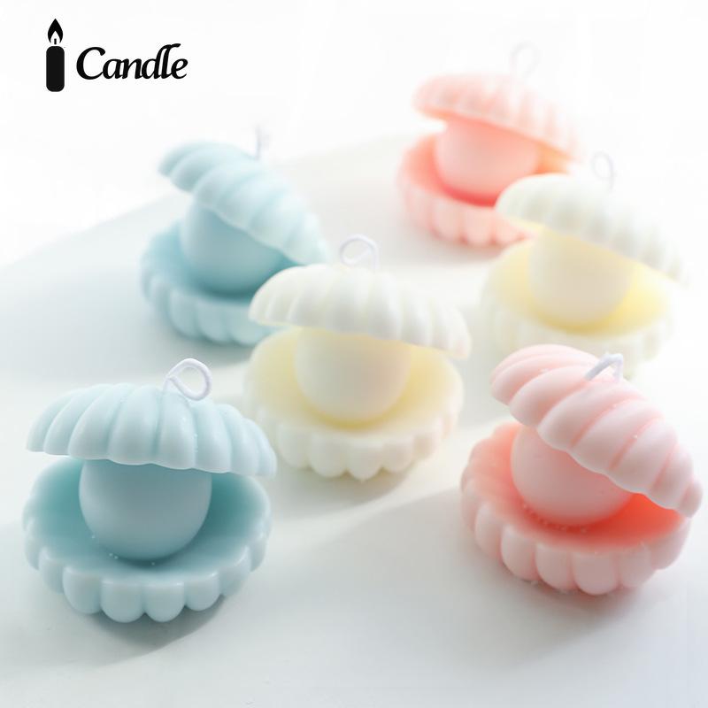 Ароматизированная свеча с перламутровой ракушкой, креативный домашний аромат, украшение, праздничный подарок, сувенир, ароматизированная свеча
