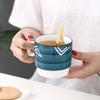 300 мл японская керамическая кружка для кофе и пива с ручкой, чашки для завтрака и овсянки, домашняя фарфоровая посуда, офисная чашка для чая и воды в подарок
