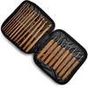 20PCS Bamboo Crochet Tool Sweater Needle Carbonized Bamboo Handle Circular Crochet Purple Bag Household Sewing Accessories TMZ