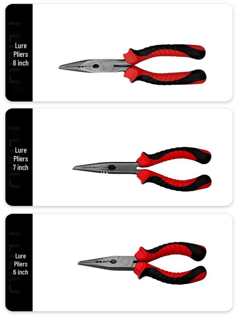High-Carbon Steel Fishing Pliers with Tungsten Split Ring Opener