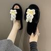 Fashion Winter Women's Warm and Fluffy Home Cute Rabbit Pattern Furry Cotton Slippers
