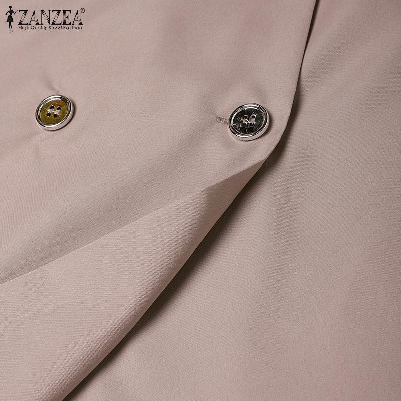 ZANZEA Женские однотонные свободные повседневные юбки на пуговицах
