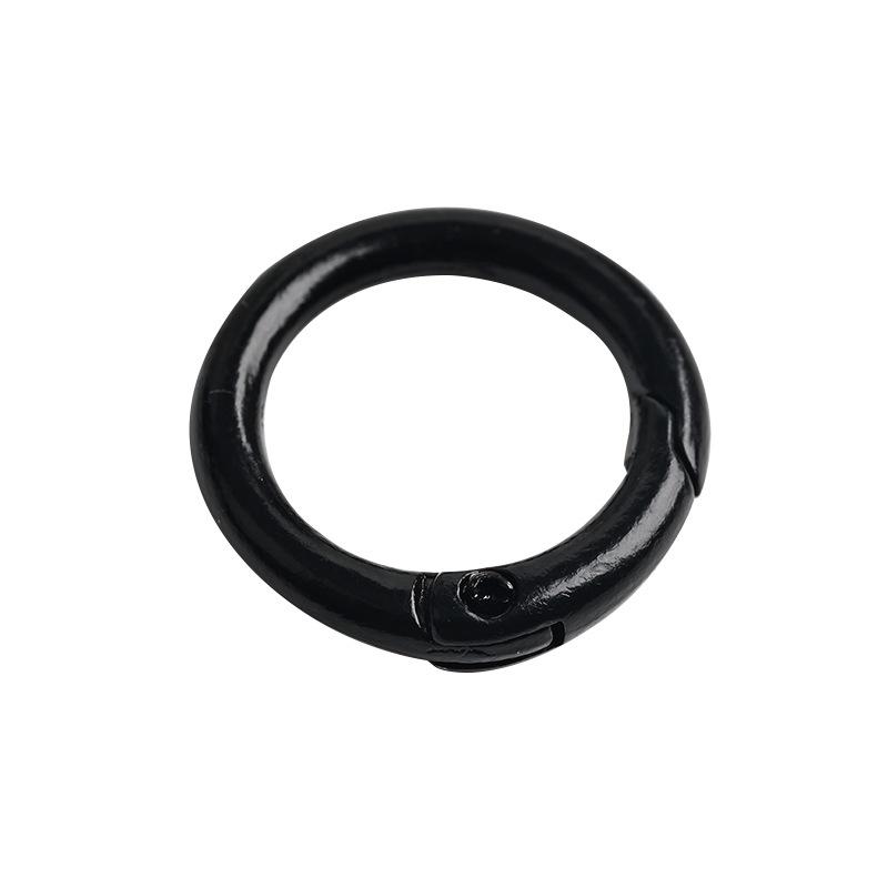 Handmade Color-Baked Zinc Alloy Keychain with Spring Coil Buckle