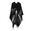 Tassel Soft Wrap Scarf Imitation Cashmere Warm Cloak Fashion Plaid Patterned Shawl  Outdoor