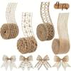 Jute Burlap Ribbon Rustic Wedding Decoration Mesh Lace Trim Ribbons Vintage DIY Craft Gift Wrapping Rope Wedding Party Supplies
