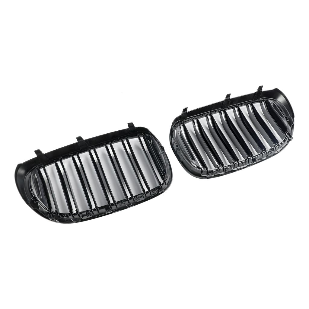 Black 2 Slat Front Kidney Grill Grille Fit BMW 7 Series G11 G12 2016-18 Pre-LCI
