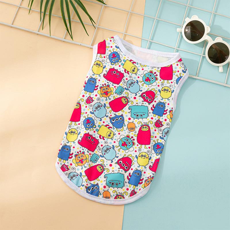 Одежда для щенков, собак и кошек, мультяшный осенний милый жилет, удобный жилет с принтом