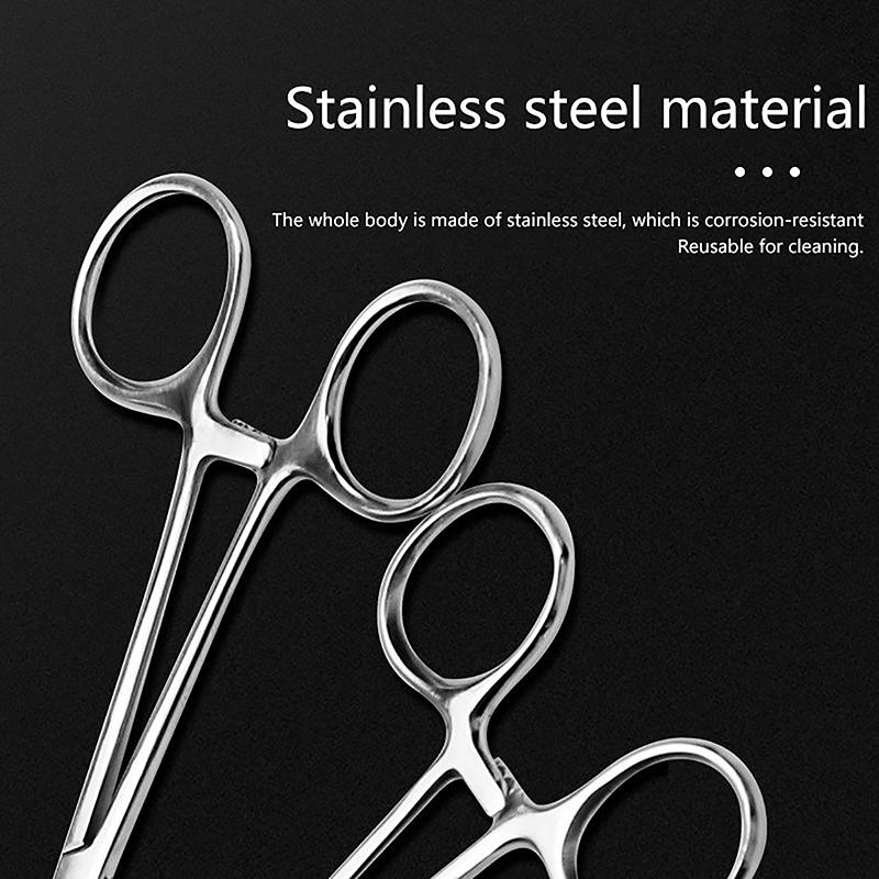 12.5/14/16/18 см Изогнутоносые/Прямые Изогнутые Ножницы-Пинцеты из Нержавеющей Стали с Блокировкой, Зажимные Пинцеты, Гемостатические Зажимы
