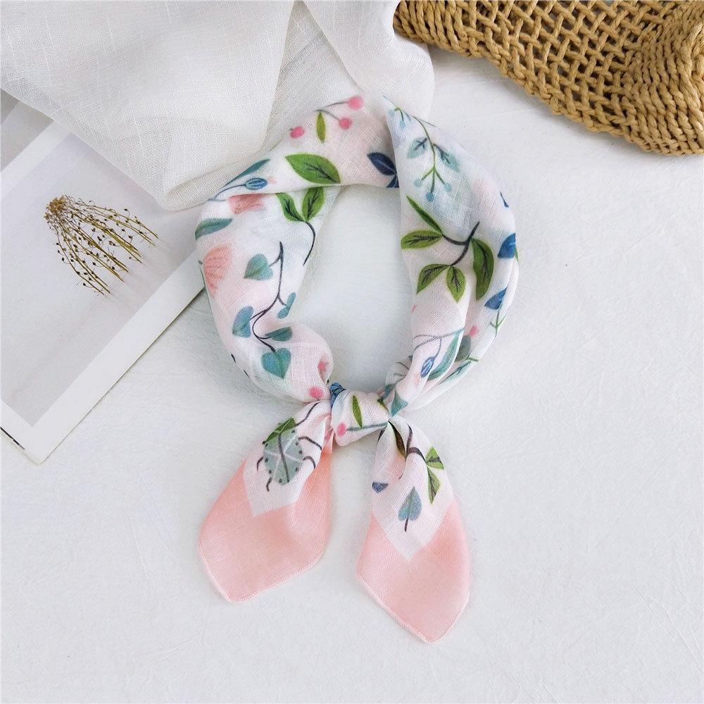 Decorative Simple Texture Silk Scarf Women'S New Style Spring And Autumn Summer Fashion Versatile Headscarf Work Scarf