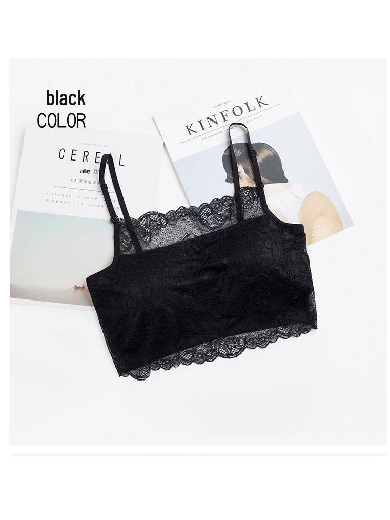 Шелковый бюстгальтер-камисоль без бретелей с кружевной отделкой и мягкой чашкой