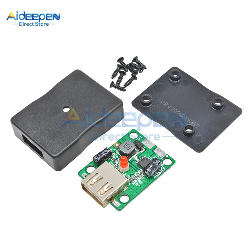 5V-20V to 5V 2A 3A Solar USB Charger Regulator For Solar Cell Panel Fold Cover/ Phone Charging Power Supply Module with Case