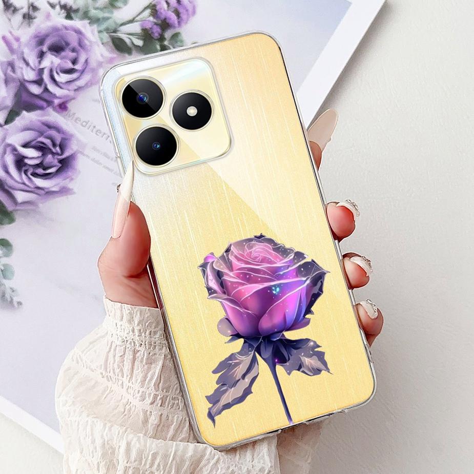 For Realme Note 50 Case RMX3834 Cute Cat Painted Cover Clear Silicone Soft TPU Phone Case For Realme Note 50 Note50 Fundas Coque