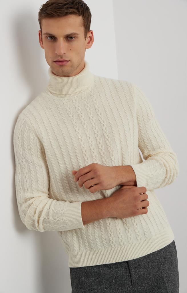 Cable-Knit Turtleneck Xl