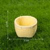 Bamboo Basket Chair Dustpan Dollhouse Simulation Decoration' Dollhouse Miniature Furniture Resin