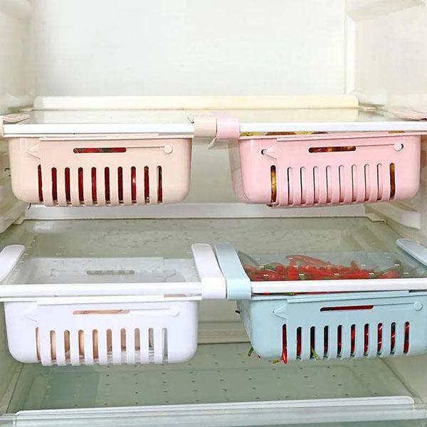 Выдвижные ящики холодильника, стеллаж для хранения свежих разделителей, регулируемый растягивающийся органайзер для холодильника, корзина с ящиком
