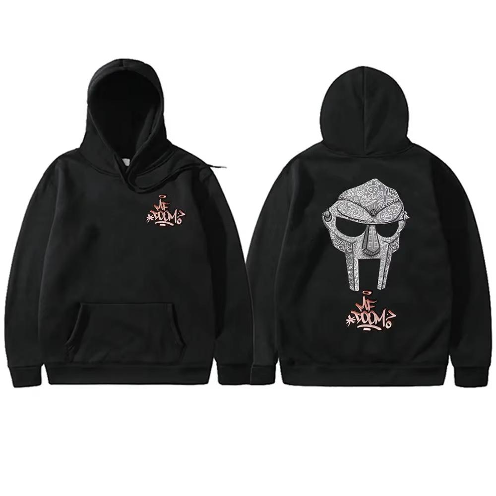 Рэпер Mf Doom Madvillain Металлическая Маска Лицо Постер Графический Принт Худи Мужчины Женщины Уличная Мода Хип-Хоп Мода Харадзюку Y2K Свитшот Оверсайз Пуловер