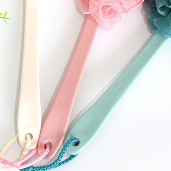 Скруббер для спины, изысканная пена, эргономичный дизайн, аксессуары для душа, длинная ручка, губка для ванны, щетка для душа для дома