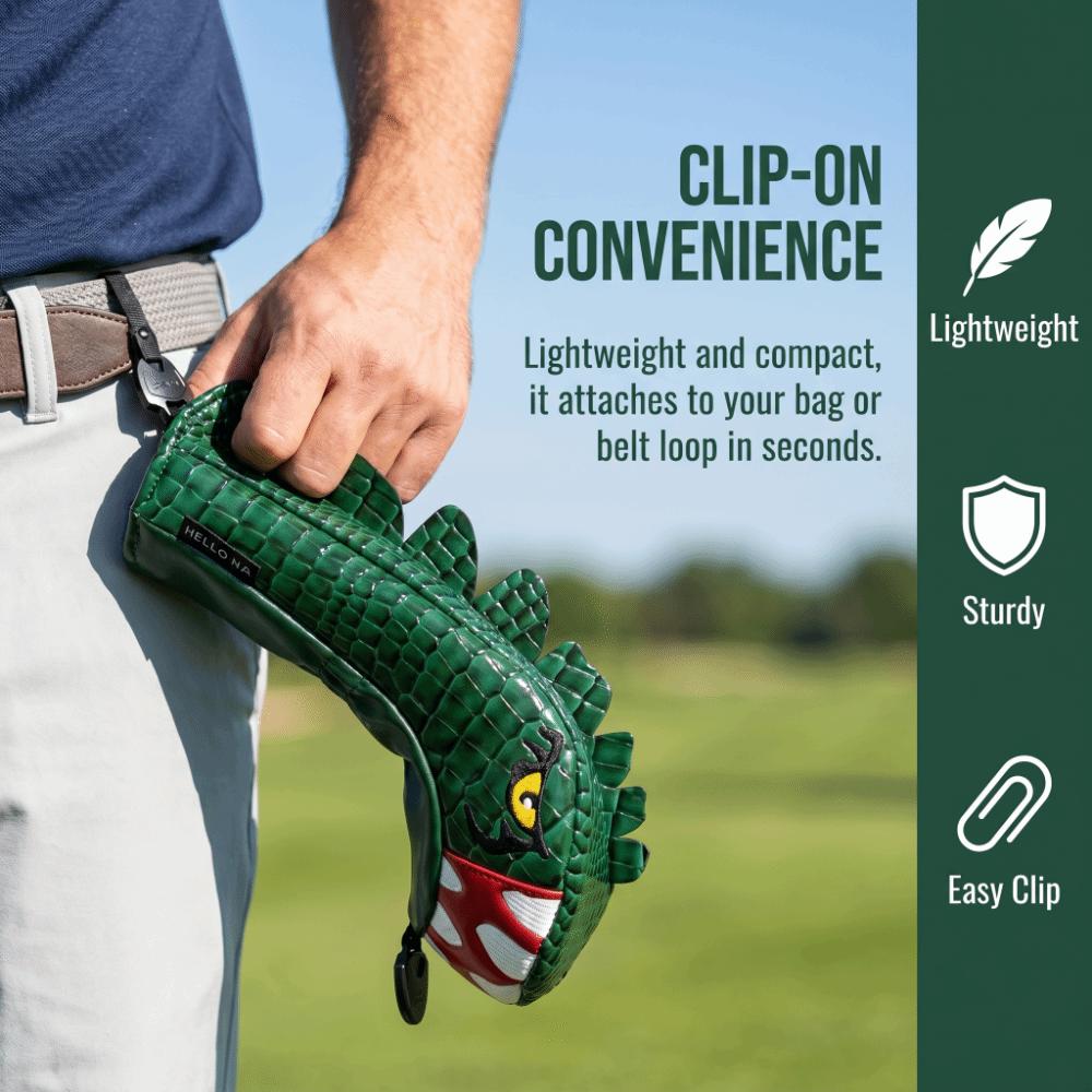 PU Leather Driver Headcover Soft Lining Hybrid Head Cover Golf Club Head Cover Golf Bag