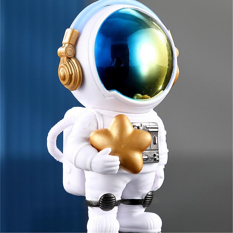 Фигурки космонавтов, рождественские смолы, космонавт, скульптура Луны, декоративные статуи космонавтов, миниатюры, подарок для детей, игрушки, домашний декор