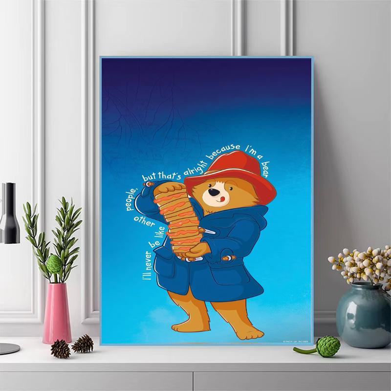 Paddington Bear 100% Round Full Drill 5D DIY Diamond Painting Embroidery Cross Stitch Rhinestone Décor