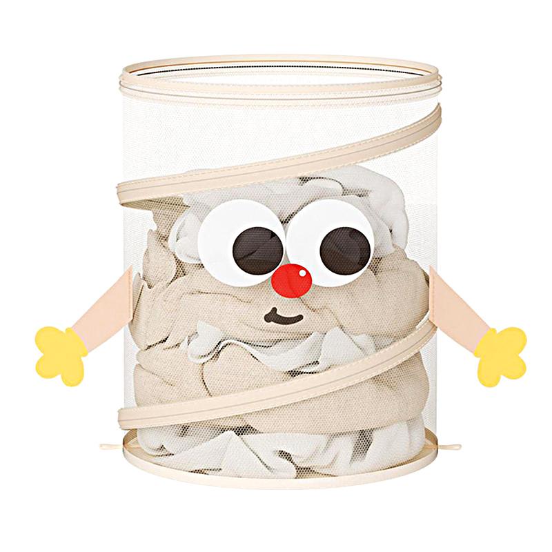 1PC Foldable Mesh Design Dirty Clothes Basket High-quality With Lid Durable Toys Basket Large Capacity For Bathroom