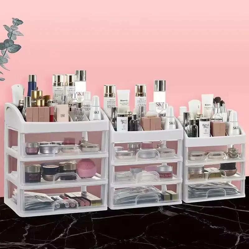 Настольный ящик для хранения, ящик для хранения, украшения для волос, многослойный шкаф для хранения, шкатулка для косметики, ювелирных изделий, канцелярские принадлежности, многофункциональный