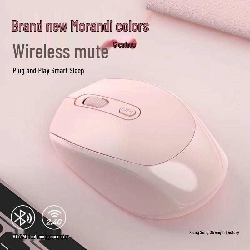 Беспроводная Bluetooth-мышь с двумя режимами, бесшумная, для ноутбуков Lenovo, Asus, HP, Dell