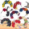 Halloween Rose Flower Crown Headband Hawaiian Mexican Hair Accessories  for Women