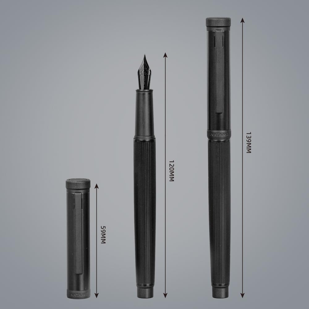 Natami Fountain Pen, Extra Fine Nib, Classic Design, Includes Converter and Gift Pen Box