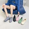 Woman Rain Shoes Waterproof Rubber Boots Ladies Casual Slip-on Flats Rainboots Female Insulated Garden Galoshes Botas De Chuva