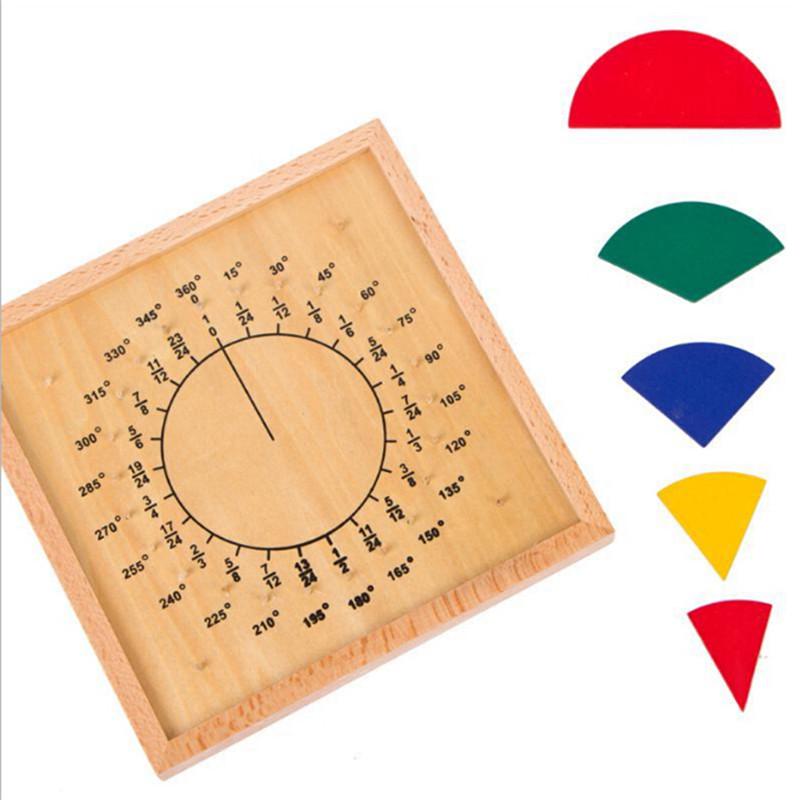 Baby Toys Circular Mathematics Fraction Division Teaching Montessori Board Wooden Toys Child Educati