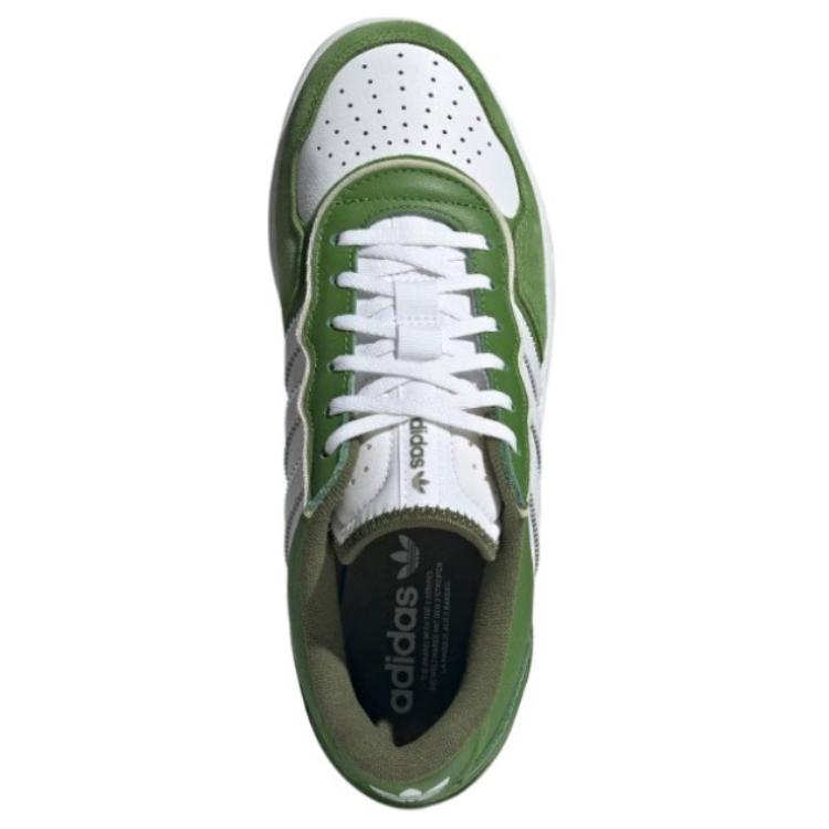 adidas Оригинальные Courtic Нескользящие Прочные Низкие Кеды для Скейтбординга Унисекс Зеленые Белые JI2553