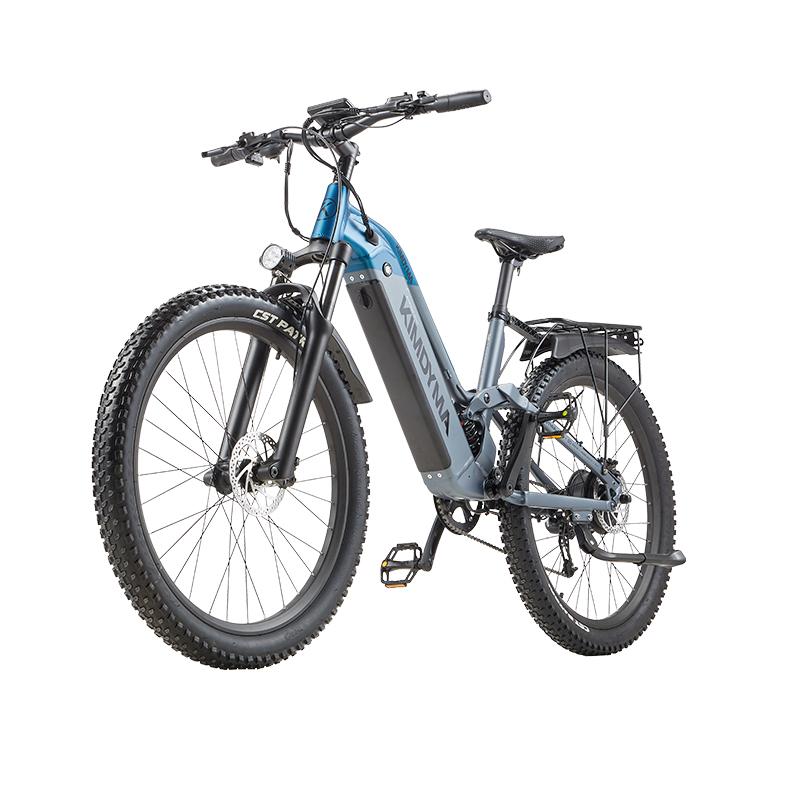 KIMDYMAKO2 E-Bike140km Range 48V 20Ah Battery, 80N.m 250W Motor, Full Suspension, 27.5" Tires, 9-Speed, LCD Display.