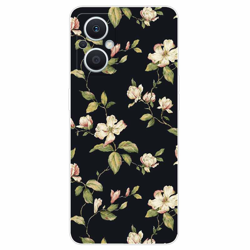 Мягкий чехол для Reno8 Lite Чехол с принтом ТПУ Силиконовый Прозрачный Funda Чехлы для OPPO Reno 8 Lite 5G Чехол Reno8Lite Тонкий Пейзаж Кошка