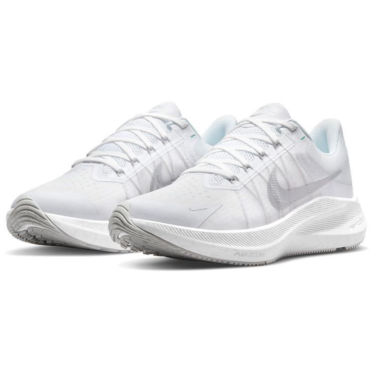 Nike Womens Zoom Winflo 8 'White Metallic Silver' (women's sizes) White / Pure Platinum / Summit White / Metallic Silver Running Shoes CW3421 104