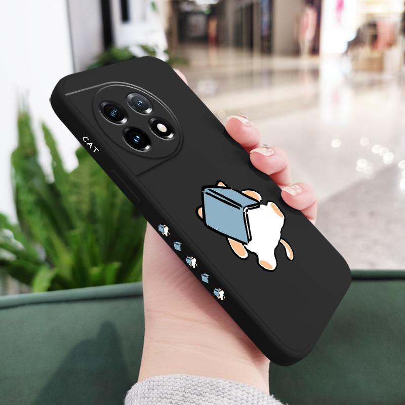 Cat Snoozes Phone Case For Oneplus 12 12R 11 11R 10 10R 10T 9R 9RT 9 8T 8 7 7T Pro 5G Liquid Silicone Cover