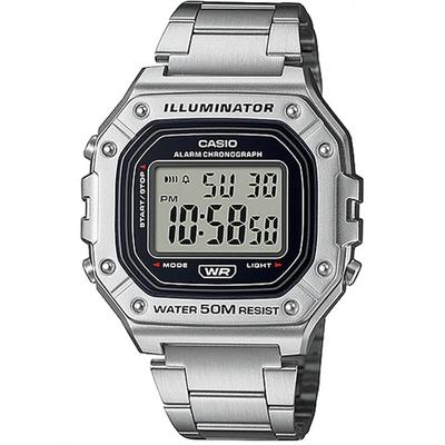 CASIO Стандартные цифровые часы W-218HD-1AV Мужские дешевые Casio Chipkashi Metal Band Silver