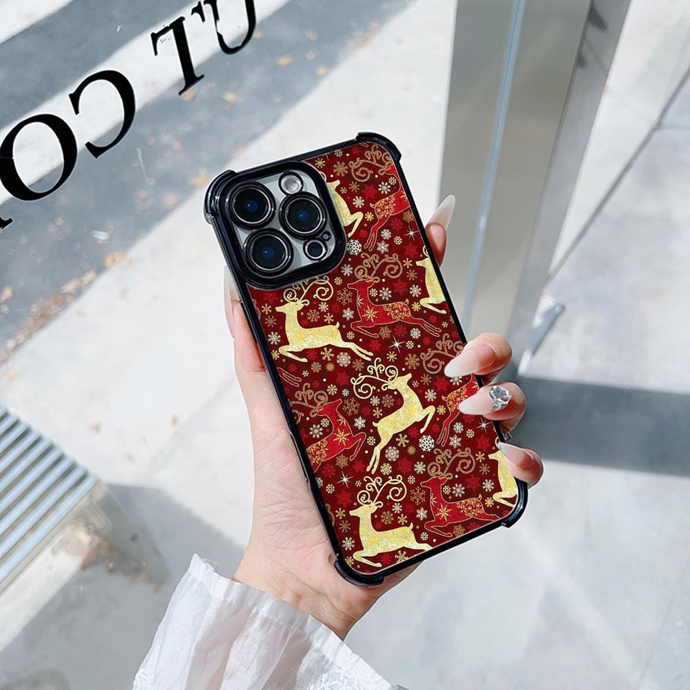 Чехлы для телефонов Ae112 Merry Christmas art из гальванизированного ТПУ для Xiaomi 11 Lite 5G Redmi Note 13 11 Pro 12C 9S 14C Huawei P40 с защитой на четыре угла