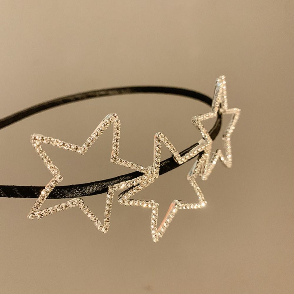 Hollow Pentagram Star Headband Star Hair Hoop Delicate Pentagram Hairband Princess